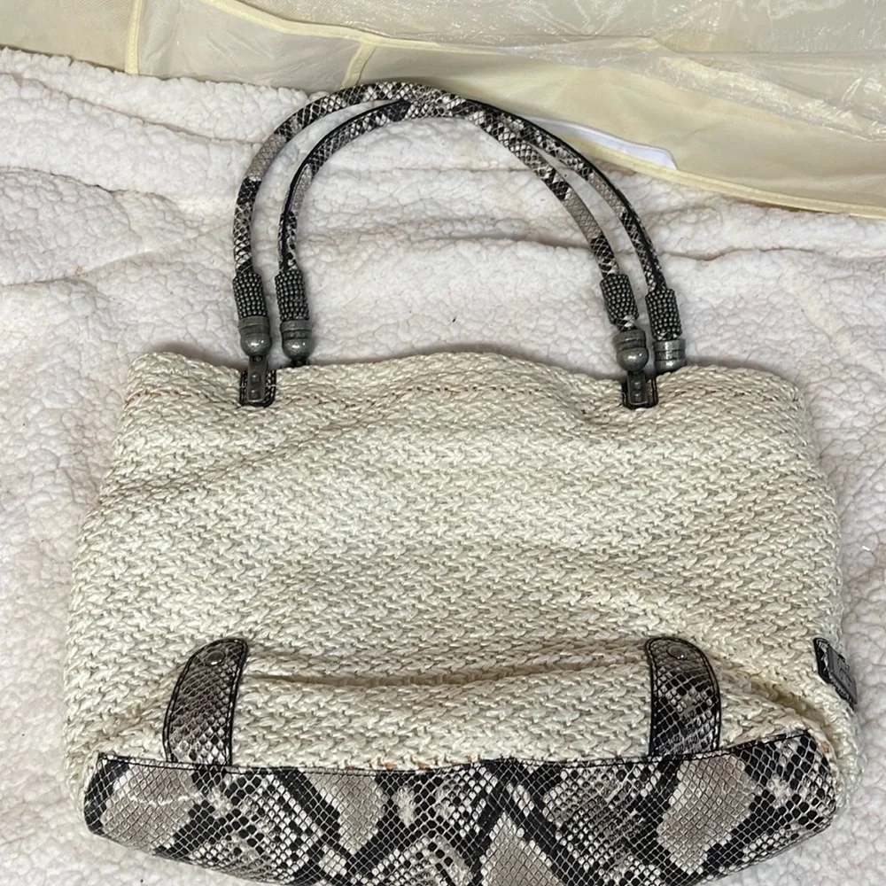 - Jessica Simpson Hobo Style Purse w/ Animal Print - Colorful Interior -